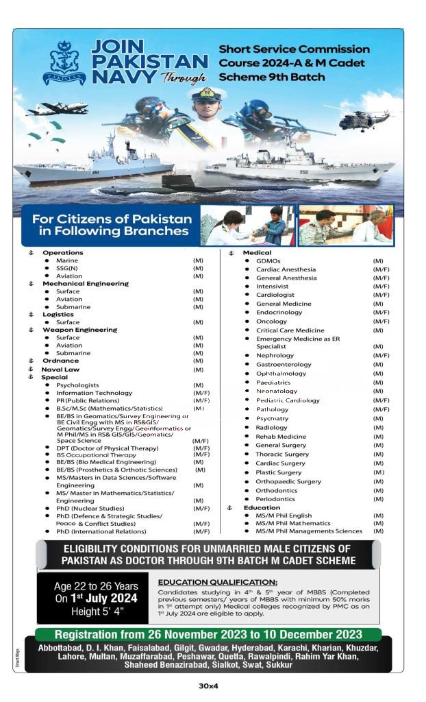 Join Pak Navy Through Short Service Commission Course 2024 A M Cadet   Join Pak Navy Jobs 2023 622x1024 1 